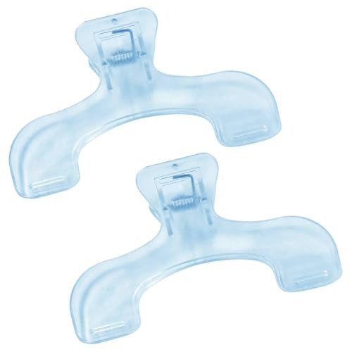 2Pcs Strong Book Clip Transparent Blue Book Page Holder Clips, Page Holders Book Reading Opener Accessories, Multifunctional Practical Book Clips Transparent Portable Reading Book Page Holders - color: Blue