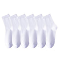 MAGIARTE Womens Mini Crew Cotton Socks,6 Pairs - color: Color#08 White