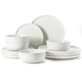 Famiware Milkyway 12-Piece Stoneware Dinnerware Set, White - color: White, size: Service for 4 (Standard Dinner Set)