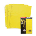 BCW Double-Sided 9-Pocket Pages Holder - 10 Yellow Pages| Trading Card Binder Sheets | Secure Side Loading | Ideal Card Storage and Display Solution - color: Yellow