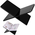 Acrylic Book Stand 11 x 7 x 6 in Large Open Book Display Stand - color: Black, size: Standard