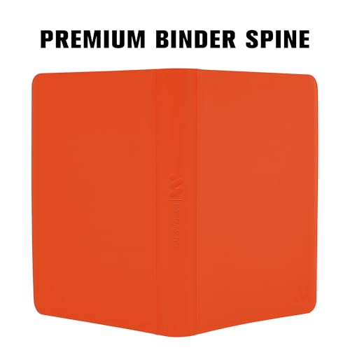 16 Pocket Trading Card Binder,Holds 1024 Standard-Size Card - color: Orange
