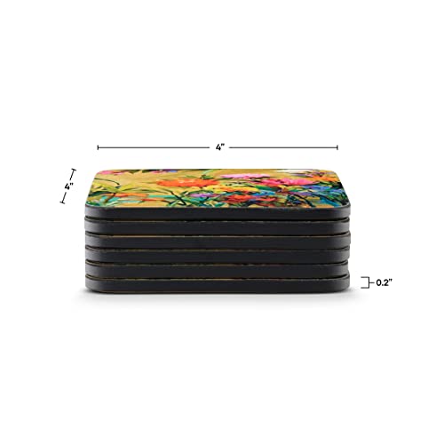 Pimpernel Coasters One Size Multicolor - size: 4" x 4" Square, style: Martha's Choice