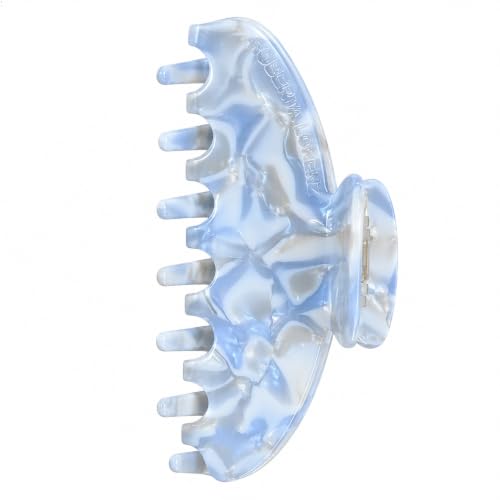 Luxury Hair Claw Clip Premium Acetate Strong Hold 4 Inch (Opal Blue) - color: Opal Blue