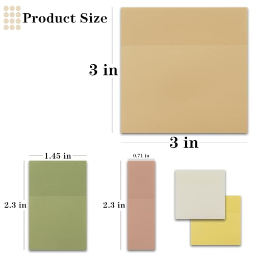 YOUDEFUL Clear Sticky Notes,Transparent Sticky Notes in 3 Sizes - size: Square Orange