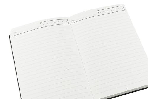 Wykeham's Executive 2026 Undated Daily Journal Planner – Customization Available (Personalized Black, 8.5"×5.5") - color: Personalized Black