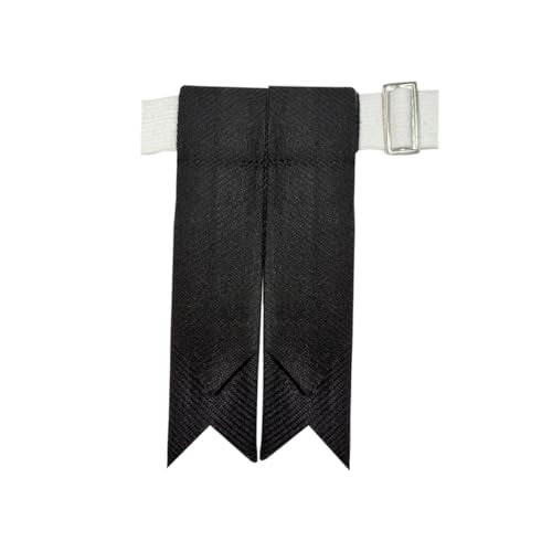Men's Men's Tartans Kilt Flashes with Heavy Buckle Elastic Adjusters Fit - color: Black