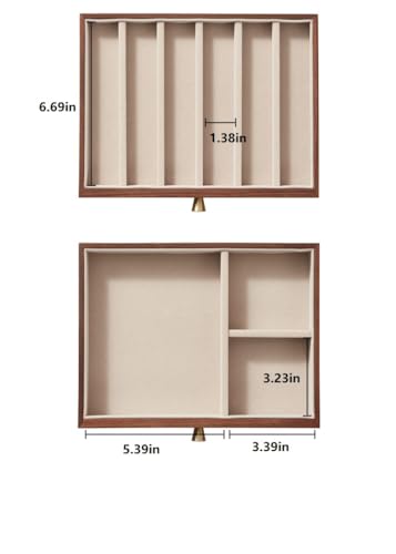Black Walnut Wooden Jewelry Box Women with One-way Vision Mirror - style: 3 Layer A