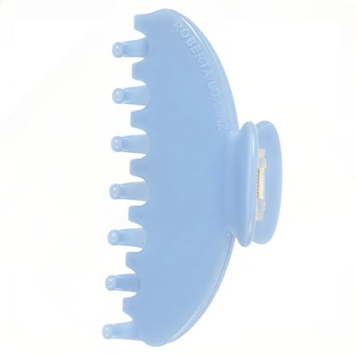 Luxury Hair Claw Clip Premium Acetate Strong Hold 4 Inch (Powder Blue) - color: Powder Blue