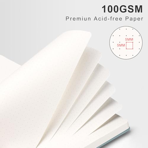 AHGXG Dotted Journal, 110 Pages, A4 (8.5" x 11") - color: Gray Blue, style: A4-Dotted