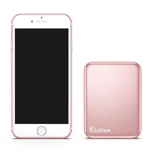 Kintion Pocket Mirror, 1X/3X Magnification LED Compact Mirror (Rose Gold) - color: Rose Gold