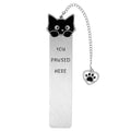 Cat Bookmark, Zinc Alloy Kitten Pet Book Marker for Women - style: Black Cat