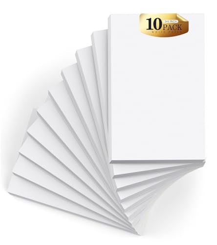 Small Note Pads 3x5 Pocket Notepad, 10 Pack Server Note Pads 3x5, Memo Pads - color: White- 10 Pack, size: 3x5