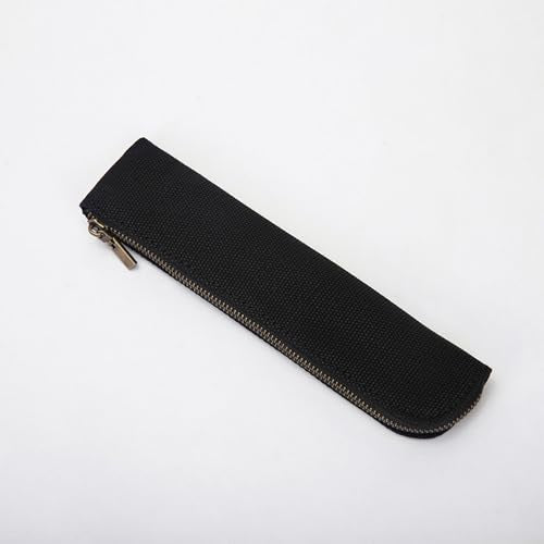 Slim Pencil Case Small Pencil Pouch Pen Case (Beige/CV) - color: Beige