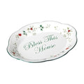 Pfaltzgraff Winterberry Bless This House Plate - 11-Inch - size: 10.5 x 8.5 inch (Single), style: Serving Platter