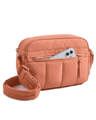 BAGSMART Cross Body Purse, Mini Crossbody Bags for Women Travel Purse - color: Terracotta Pink, size: Small