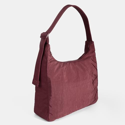 FASTFAIRY Nylon Shoulder Bag: Lightweight Adjustable Strap - color: Large-mahogany, size: Large