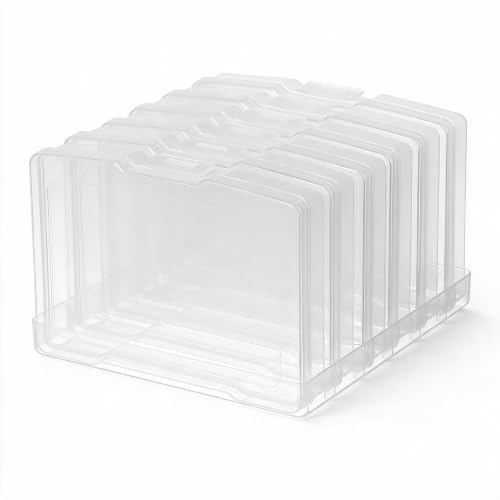 novelinks 6 Pcs 4"x6" Plastic Photo Storage Boxes with Tray (Clear 1Pack) - color: Clear