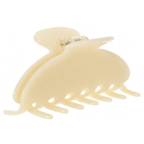 Luxury Light Hair Claw Clip Premium Acetate Strong Hold 4 Inch (Vanilla Cream) - color: Vanilla Cream