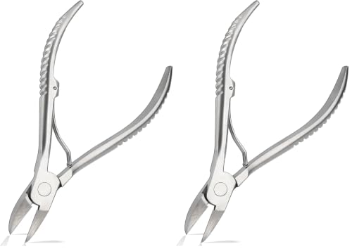 Heavy Duty Podiatrist Toenail Clippers for Thick and Ingrown Nails, Hand Forged Stainless Steel Toe Nail Clippers for Men Women Seniors (Pack of 2) - size: 1 piece (Pack of 2)