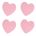 4 Packs 200 Sheets Heart Shape Sticky Notes (Pink) - color: Pink