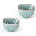 KAMMAK Japanese Tea Cups, 4 Oz Small Handmade Ceramic Teacups, Set of 2 - style: GN06
