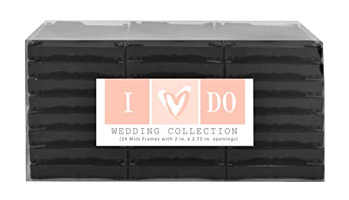 MCS Wedding Photo Frame/Placecard Holder, Black, 24-Pack - color: Black