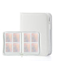 White Card Binder 4 Pocket, Trading Card Binder with Zipper, Holds 160 Card - color: White