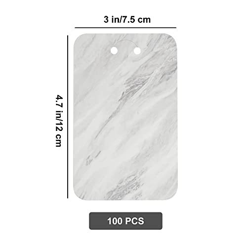 Temlum 3''x4.7'' Keychain Display Cards with Self-Sealing Bags, Marble 100p - color: Marble