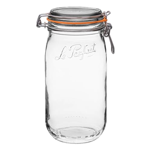 Le Parfait Super Jar 1.5L (48oz) Glass Canning Jar, Wire Bail Lid, 1 Pack - color: 48oz (Single)