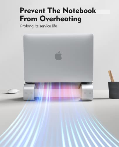 Soqool Laptop Stand for Desk,Aluminum Computer Stand for Cooling - color: Silver