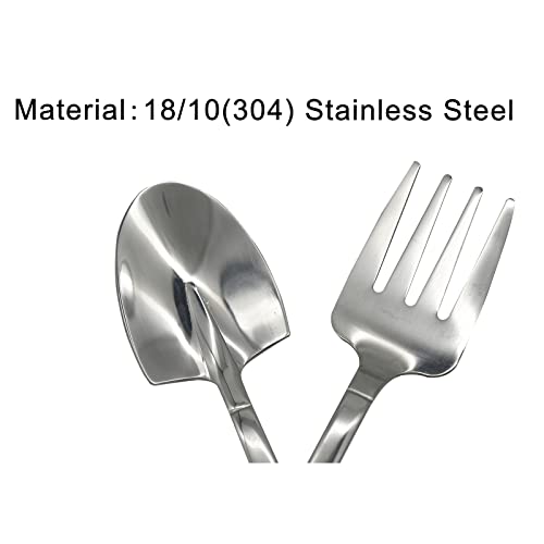 6Pcs 6.1inch Shovel Spoons Fork Set 18/10(304) Stainless Steel