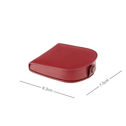 Visconti Polo T-5 Brown Soft Leather Coin Purse Pouch Tray/Change Holder (Red) - color: Red