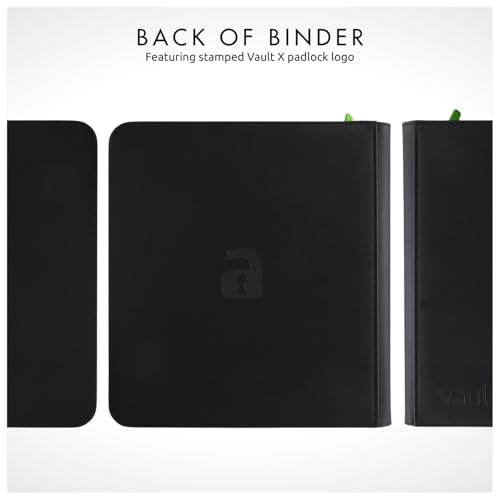 Vault X 12 Pocket Zip Trading Card Binder 480 Cards Exo-Tec (Black) - color: Black, size: 12 Pocket