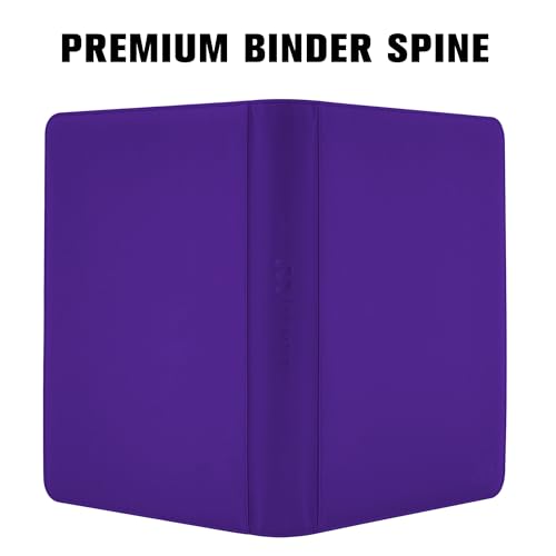 16 Pocket Trading Card Binder,Holds 1024 Standard-Size Card - color: Dark Purple