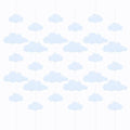 SaktopDeco 6 Pack Cloud Garland White Felt Banner Hanging Wall Ceiling Decor Baby Shower Sky Theme Party Decorations