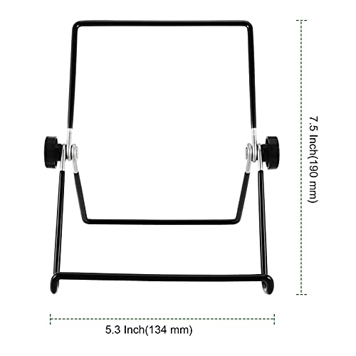 PINGEUI 12 Pack Adjustable Iron Display Stand, 7.5x5.3 Inch Adjustable Wire Display Stand, Foldable Tablet Display Stand Holder for Tablet, Books, Photos, Plates, Cookbooks