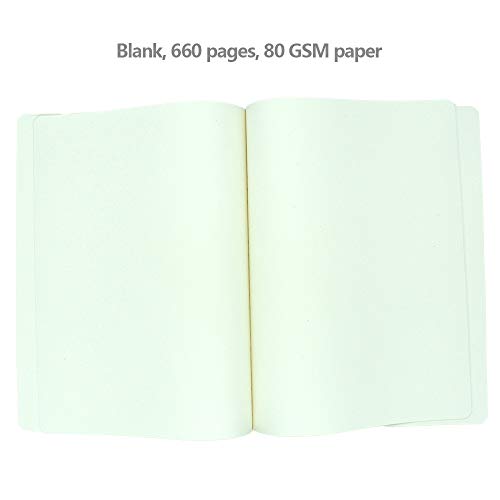 Thick Sketchbook 660 Pages Notebook Soft Faux Leather Cover Journal 80GSM Paper Notepad Drawing Book Memo Writing Sketch Pad Diary Notebook - color: Blue, size: A5