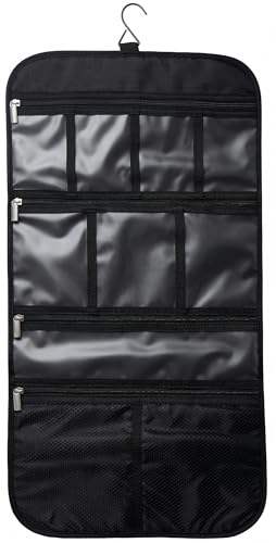 Freegrace Premium Hanging Toiletry Bag for Travel, Cosmetic Bag Organizer - color: Black