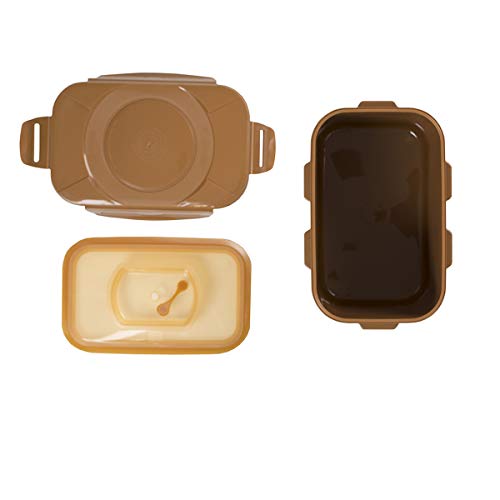 Crazy Korean Cooking Premium Kimchi, Sauerkraut Fermentation and Storage Container with Inner Vacuum Lid (0.9 Gal Sandy Brown (3.4L)) - size: 0.9 Gal (3.4L)