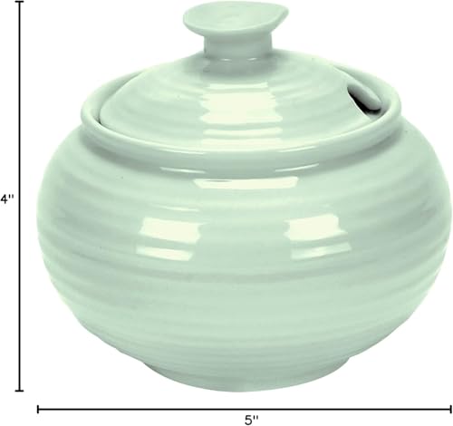 Portmeirion Sophie Conran Celadon Covered Sugar Bowl 11 Oz - color: Celadon