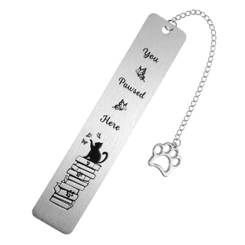 Cat Bookmark, Zinc Alloy Cute Funny Bookmark with Paw-Shaped - style: Butterfly Cat