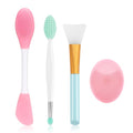 Yokilly Silicone Face Scrubber Kit: Exfoliator Blackhead Skin Care Tool - color: 4 Piece Kit