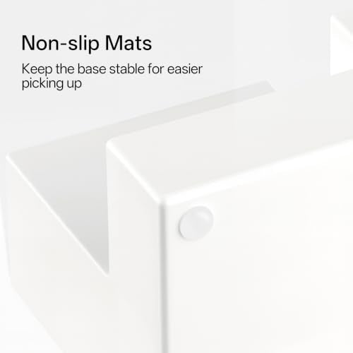 HBlife Acrylic Pen Holder for Desk, 3-Compartment Small Desk Organizer, White Office Supplies Desk Accessories with Sticky Notes Holder Stores Post It Notes 3X3 for Office, Home and School - color: White, size: 6.35”x 3.35” x 3.6”