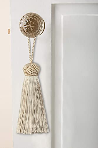 BEL AVENIR 8 Pcs Elegant Polyester Key Tassel Colorful Craft Tassels Charms - color: Beige