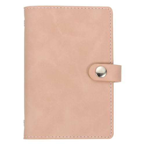 PATIKIL A7 PU Leather Binder Cover, 6 Ring Loose Leaf Binder Protector, Pink - color: Pink, size: A7