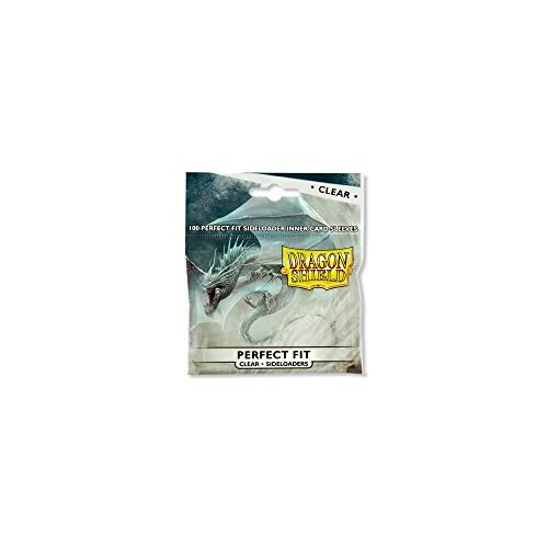 Dragon Shield Perfect Fit Sideloader Inner Card Sleeves Standard Size (100 CT) – PVC-Free Polypropylene Double-Sleeve Protection Compatible with Pokemon, One Piece & Magic The Gathering – Clear - color: Perfect Fit Sideloader