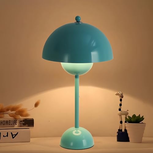 Creative Mid-Century Modern Bud Table Lamp for Home&Office, Turquoise - color: Turquoise