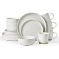 Famiware Milkyway 16-Piece Dinnerware Set with Mugs, White - color: White, size: Service for 4 (Include Mugs)