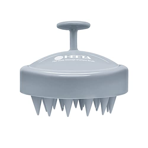 HEETA Scalp Massager Hair Growth Scrubber for Dandruff Removal Hair Care - color: 04-sky Gray